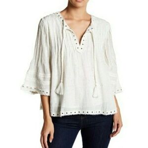 Tularosa Confetti Grommeted Peasant Blouse